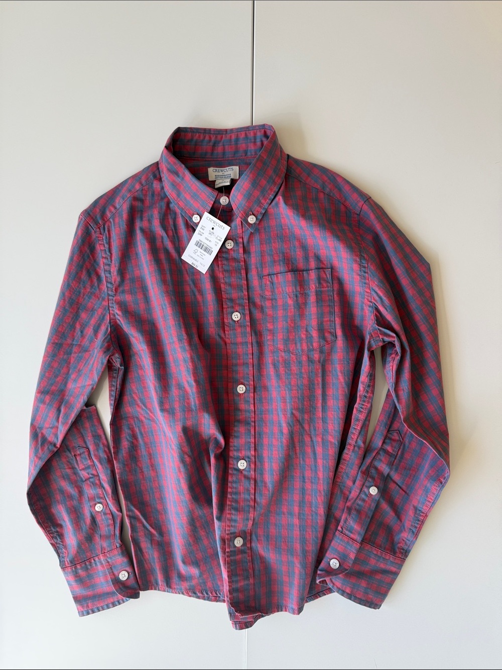 Crewcuts Red and Blue Plaid Button-Down Shirt
